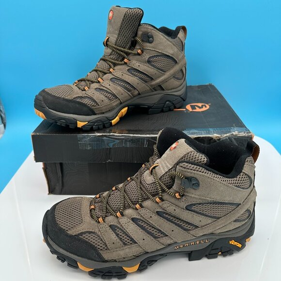 Merrell Men's Moab 2 J06045 Ventilator Mid Hiking Work Boots, Size 11.5, Walnut - Picture 3 of 13